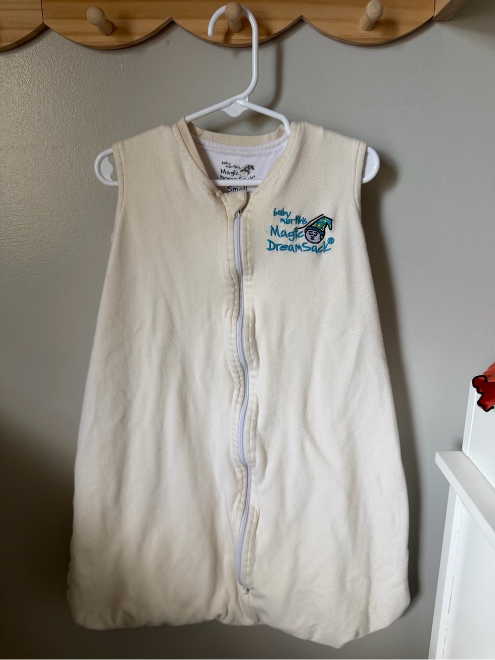 Baby Merlin's Magic DreamSack Wearable Blanket S(6-12 Months) Beige/White Cotton